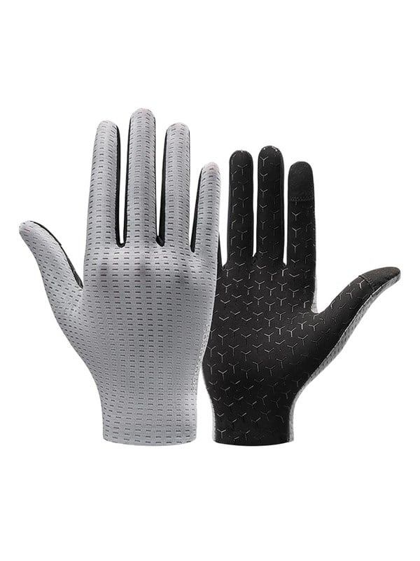 Rockbros Breathable Full Finger Cycling Gloves Size: L - Gray