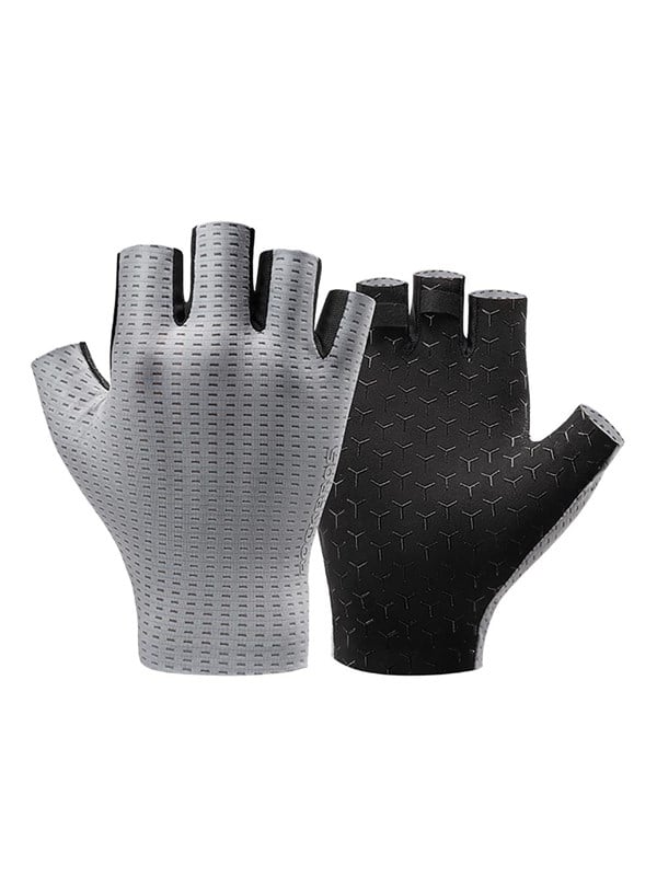 Rockbros Breathable Short Finger Cycling Gloves Size: S - Gray