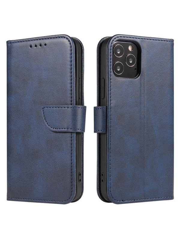 Hurtel Magnet Case elegant case case cover with a flap and stand function Poco M4 Pro 5G Blue