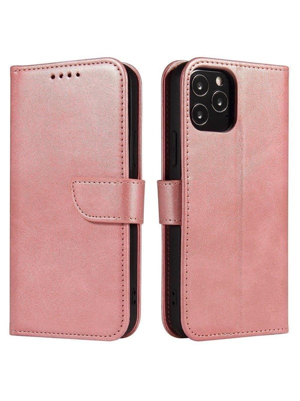 Hurtel Magnet Case Elegant Case Cover with a Flap and Stand Function Poco M4 Pro 5G Pink
