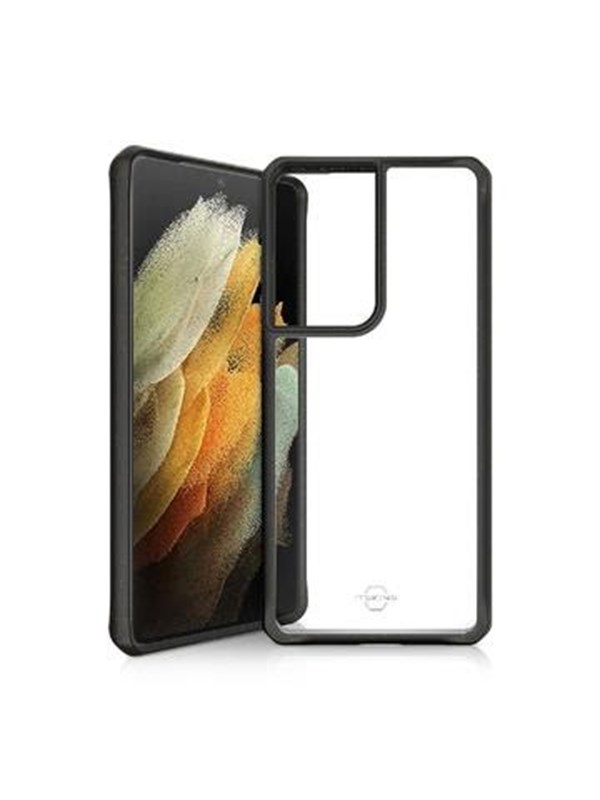 ITSKINS FERONIABIO PURE Cover for Samsung Galaxy S21 Ultra 4G / 5G®. Black and transparent