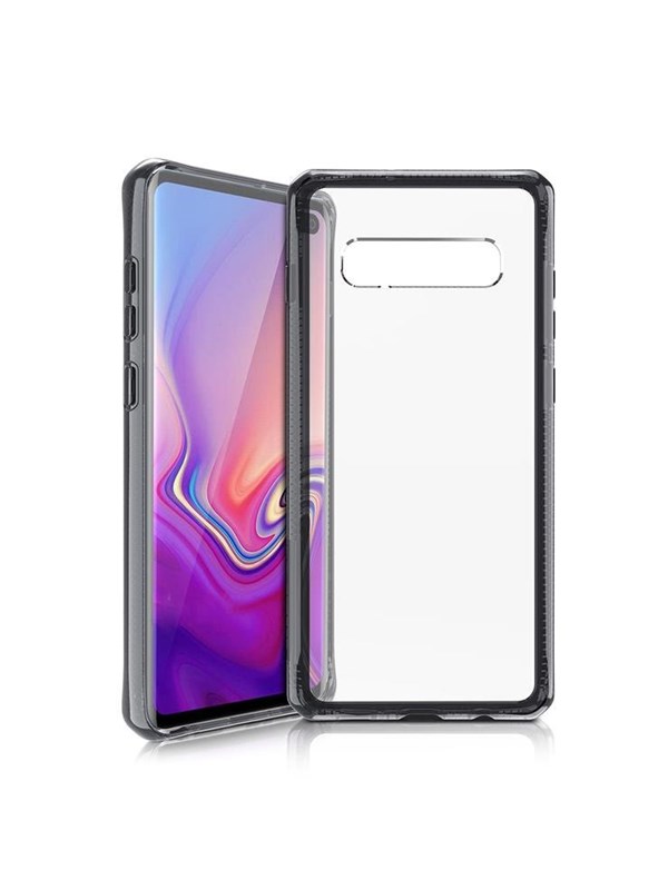 ITSKINS HYBRID CLEAR cover for Samsung Galaxy S10+®. Black and transparent