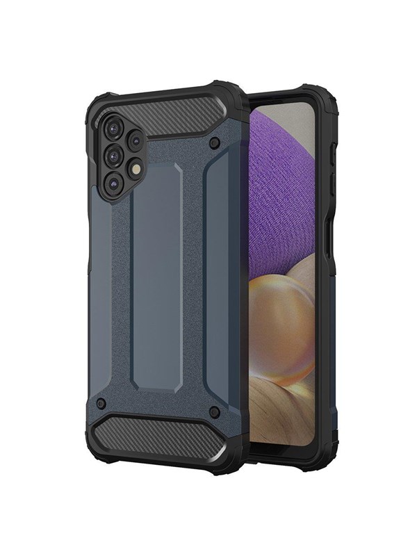 Hurtel Hybrid Armor Case Tough Rugged Cover for Samsung Galaxy A73 Blue
