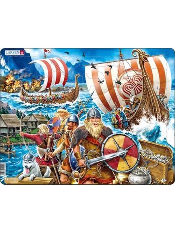 Larsen Puzzles Puzzle Viking Voyage - 65 pieces Maxi (36.5x28.5 cm) Boden