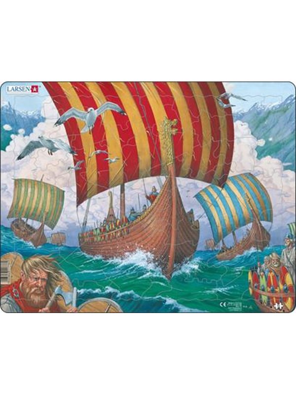 Larsen Puzzles Puzzle Viking Ship - Ormen Lange - 64 pieces Maxi (36.5x28.5 cm) Boden