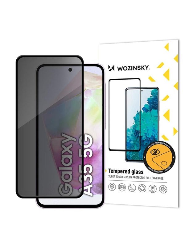 WZK AntiSpy Privacy Displayschutzfolie für Samsung Galaxy A35 5G A356, Schutzglas, Vollverklebung