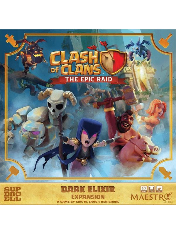 Asmodee Clash of Clans: The Epic Raid - Dark Elixir expansion Bordspel