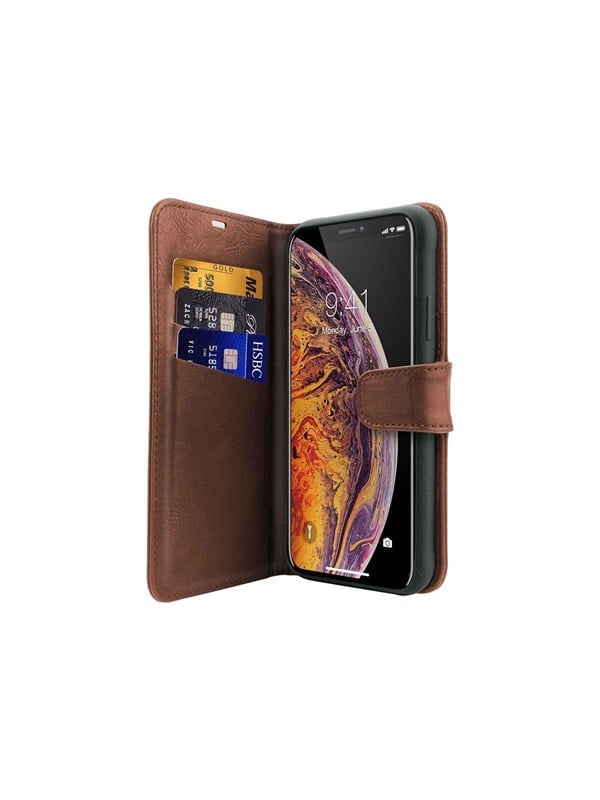ITSKINS BOOK cover for iPhone XS Max®. Brown