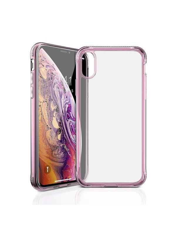 ITSKINS NANO ICE cover for iPhone XS / X®. Pink and transparent