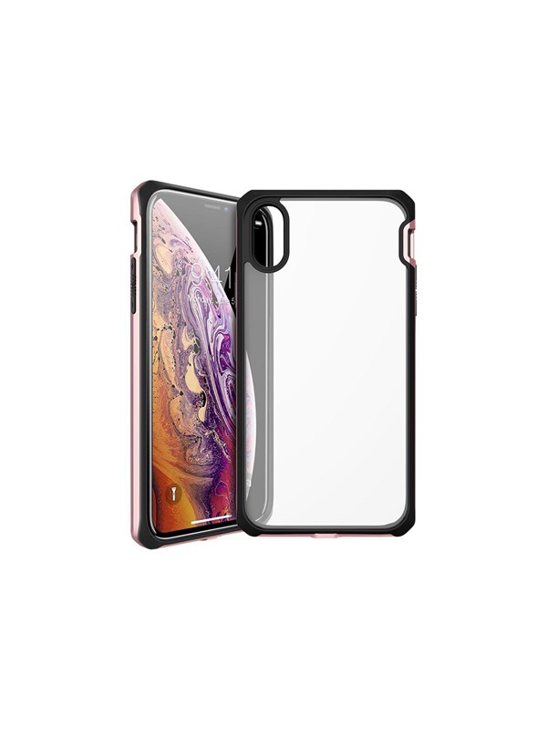 ITSKINS HYBRID EDGE cover for iPhone XS / X®. Rose and black