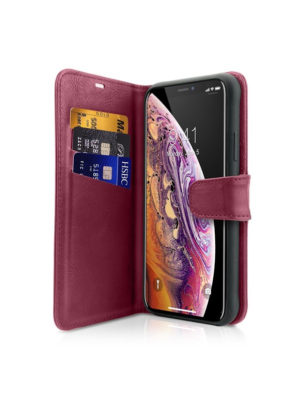 ITSKINS BOOK cover for iPhone XS / X®. Red