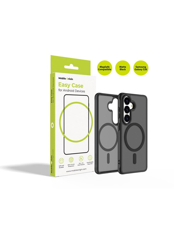Mobile Origin Easy Case MagSafe Matte Black - Samsung Galaxy S26