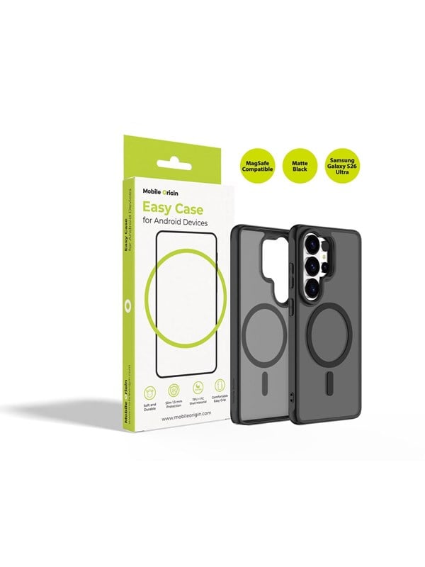 Mobile Origin Easy Case MagSafe Matte Black - Samsung Galaxy S26 Ultra
