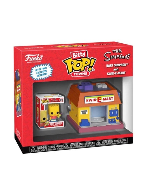 Figurine Stadt Simpsons Bart Simpsons und Kwik-E-Mart Funko (x12)