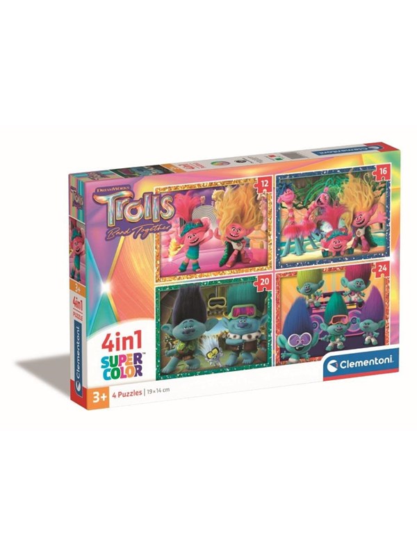 Clementoni Puzzle Trolls 4in1 Boden