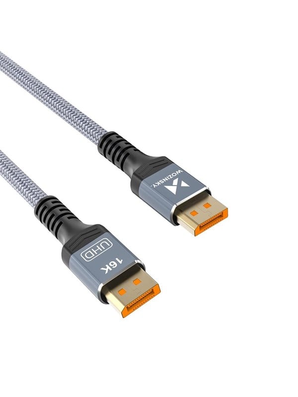 Wozinsky WPS-16AYL2S DisplayPort 2.1 80Gb/s 16K@60Hz 8K@120Hz 4K@240Hz HDR HDCP DSC cable - black