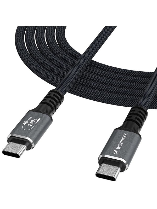 Wozinsky WPS-UY415S USB-C USB4 Cable 40Gb/s 240W 1.5m 4K - Black