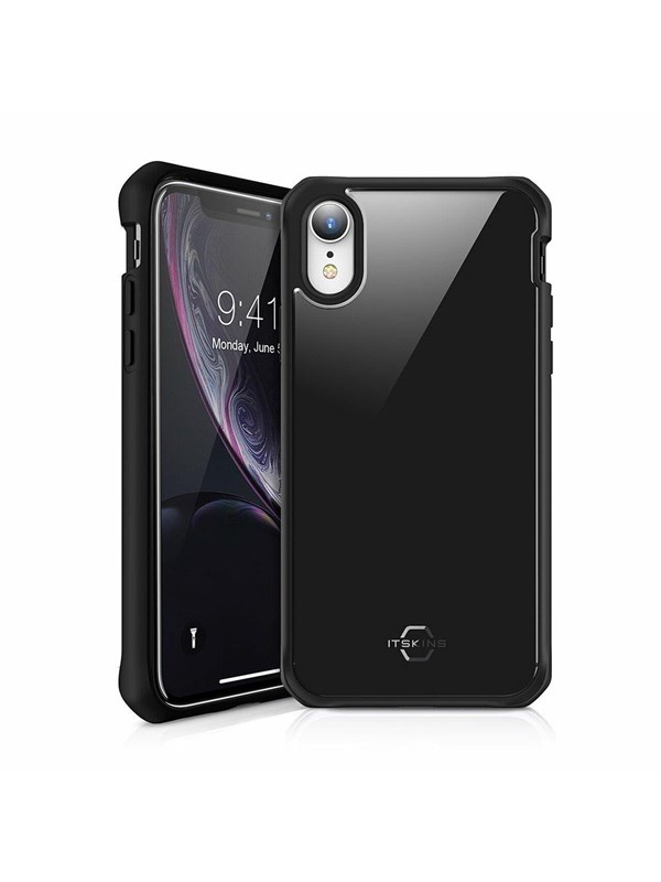 ITSKINS HYBRID GLASS cover for iPhone XR®. Black