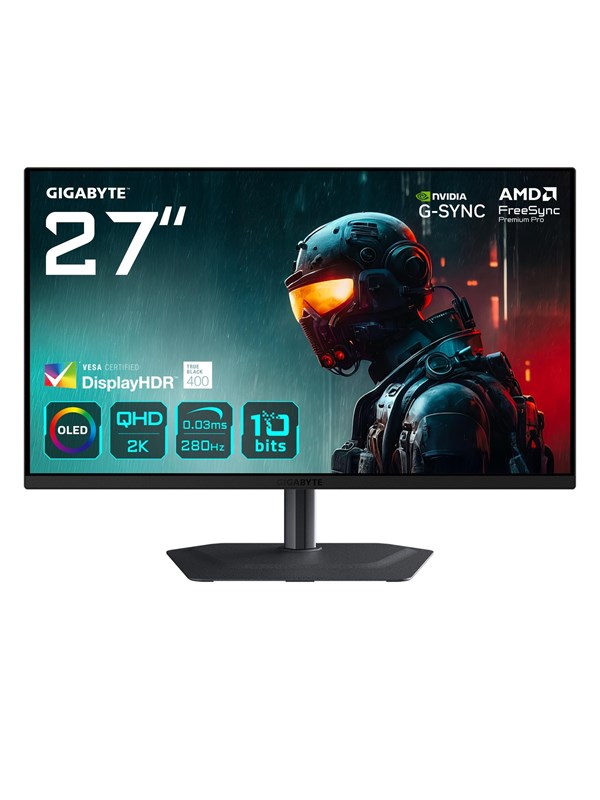 27 GIGABYTE MO27Q2A - 2560x1440 QHD - 280Hz - OLED - 18W USB-C - KVM switch