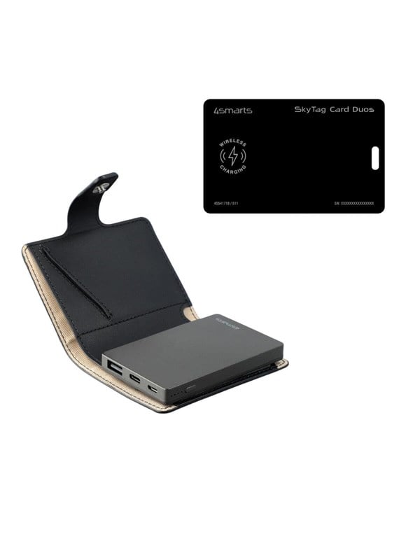 4smarts Location Finder SkyTag Card Duos ReCharge / PowrWallet Set Powerbank (Akku) - schwarz - 3000 mAh