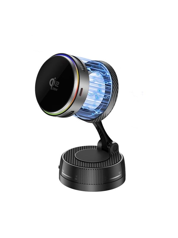 4smarts Qi2 25W / MagSafe Ladegerät mit Kühlung, RGB und 360° Halterung, spacegrau