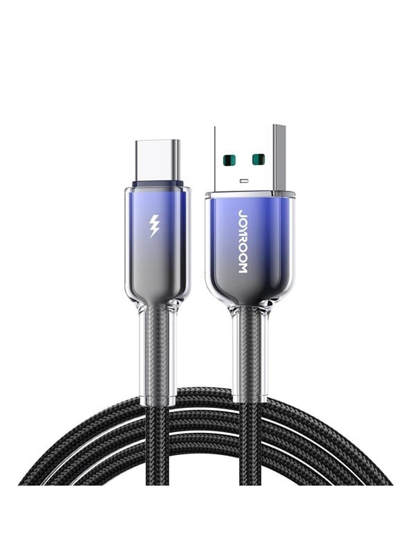 Joyroom S-A42 Crystal-Clear Series 3A USB-A - USB-C cable 1.2m - black
