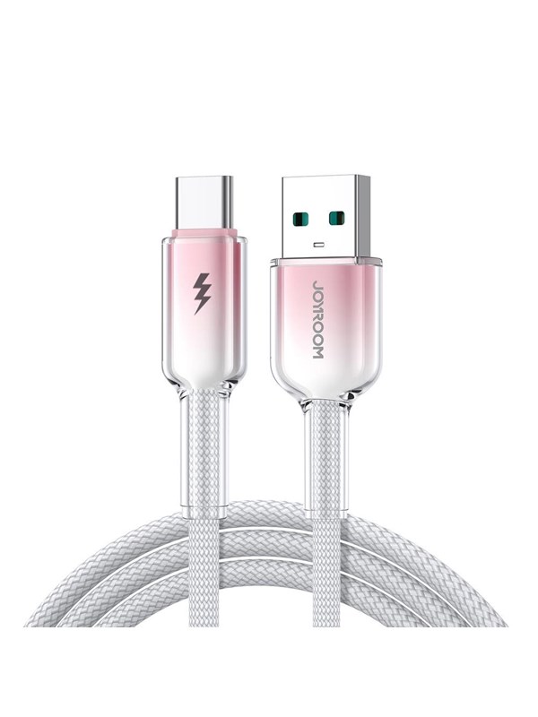 Joyroom S-A42 Crystal-Clear Series 3A USB-A - USB-C cable 1.2m - white