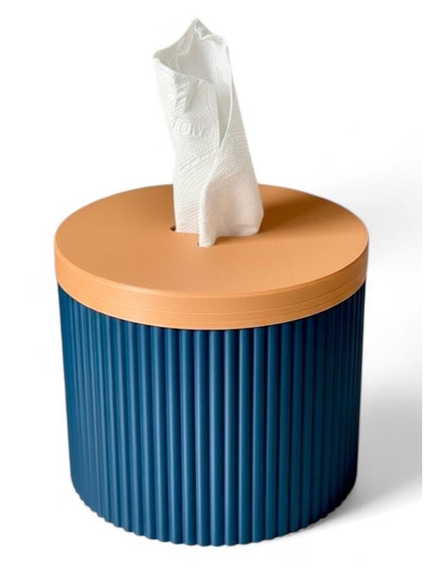 Simiu Paper dispenser - Round - Navy BlueBeige - 135cm