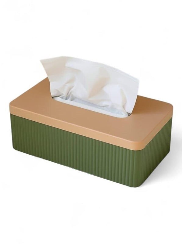 Simiu TISSIVA - Paper Dispenser - Square - Olive GreenBeige - 25 x 14cm