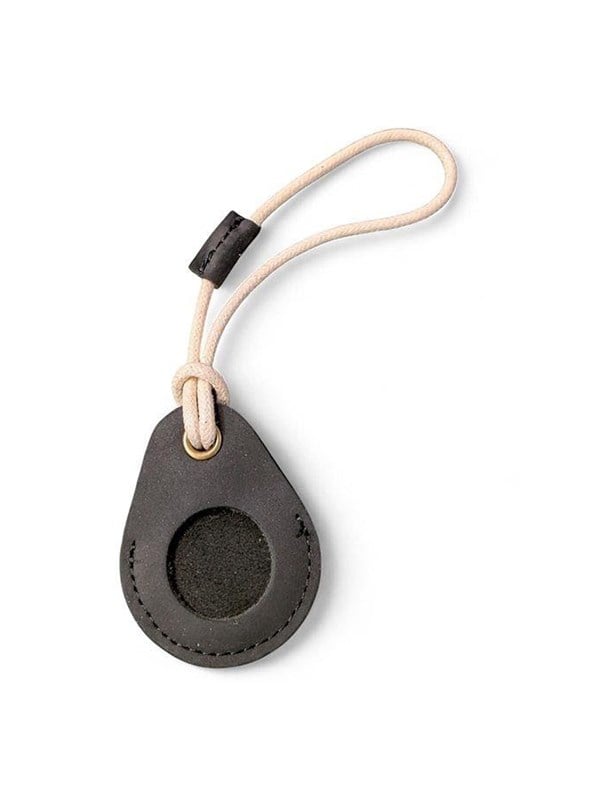 Light Solutions Airtag Keychain - Genuine Leather - Black