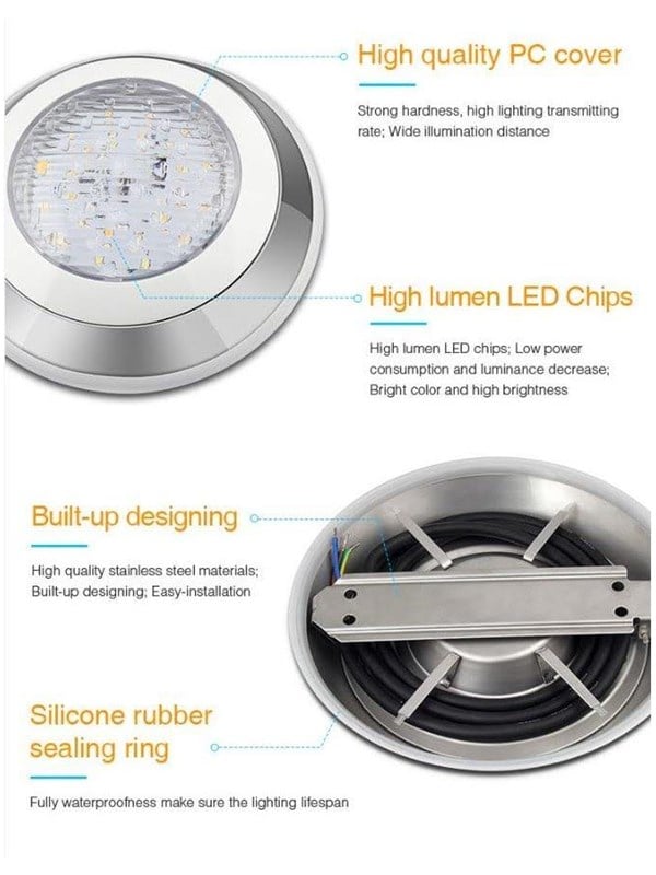 Miboxer Pool Lampe - 12W - RGB-CCT - WiFi - IP68 - 24V