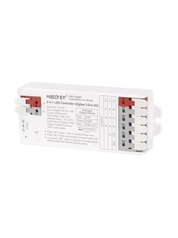 Miboxer LED Controller - 3-in-1 - RGB-CCT - DC12/24V - Zigbee 3.0