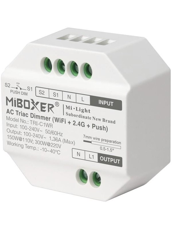 Miboxer Dæmper - AC - TRIAC - 300W - 230V - WiFi - 2.4GHz RF
