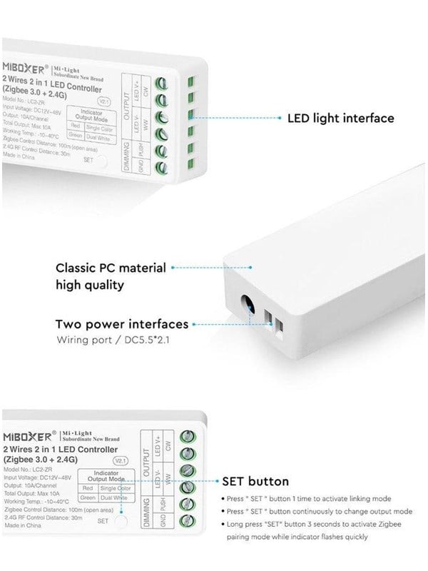 Miboxer LED Controller - CCT - Zigbee 3.0