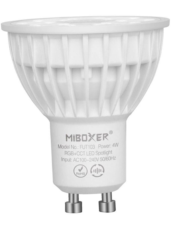 Miboxer LED Pære GU10 - 4W - RGB-CCT - 320lm - 2.4GHz RF