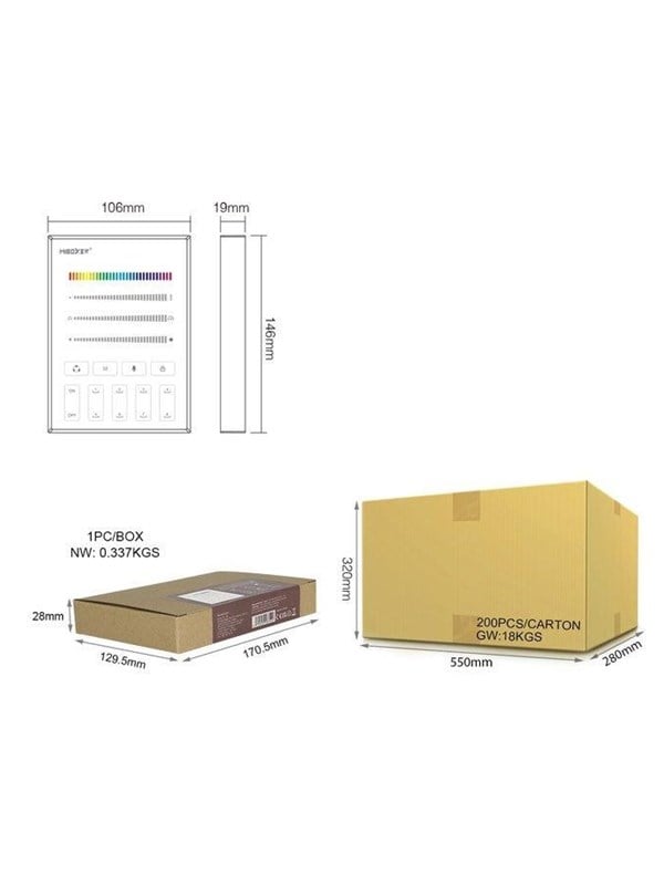 Miboxer Fjernbetjening - RGB-CCT