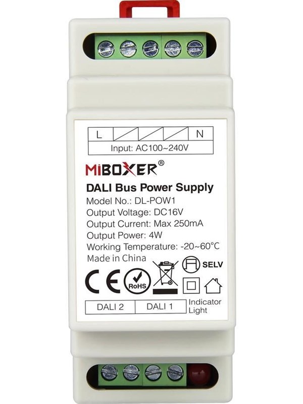 Miboxer - LED DALI-bus strømforsyning (DIN-skinne) - DALI