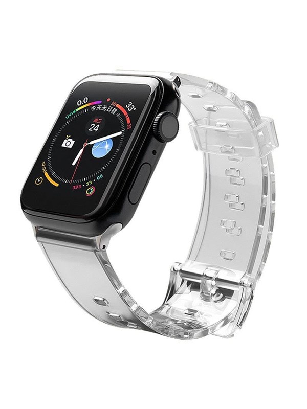 Hurtel Silicone Strap Bracelet Bracelet Strap Light for Apple Watch 38 / 40 mm - Black