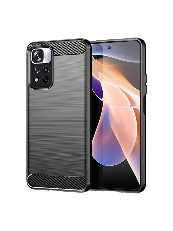 Hurtel Carbon Case flexible case cover Xiaomi Redmi Note 11 Pro+ 5G (China) / 11 Pro 5G (China) / Mi11i HyperCharge / Poco X4 NFC Black