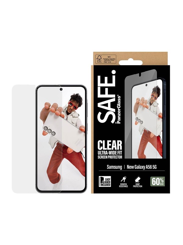 SAFE by PanzerGlass Screen Protector Samsung Galaxy A57 | Ultra-Wide Fit w. EasyAligner