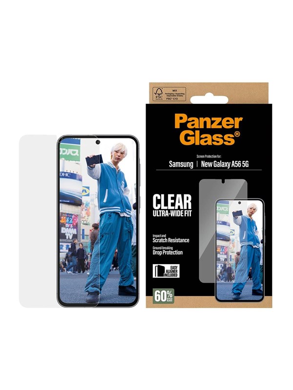 PanzerGlass Screen Protector Samsung Galaxy A57 | Ultra-Wide Fit w. EasyAligner