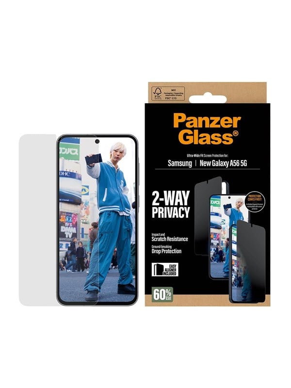 PanzerGlass Privacy Screen Protector Samsung Galaxy A57 | Ultra-Wide Fit w. EasyAligner