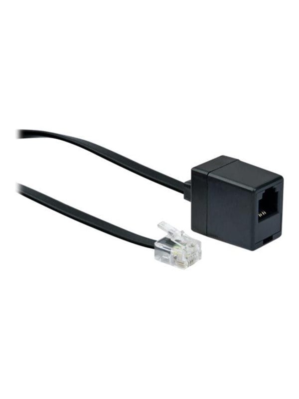 Schwaiger phone extension cable - 10 m - black - Schwarz - 10m