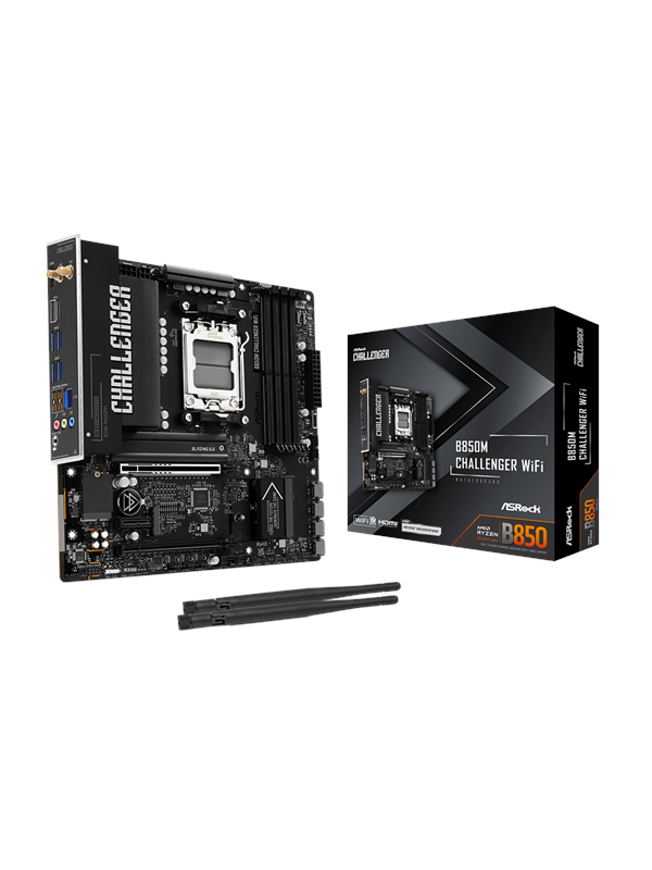 Image of ASRock B850M Challenger WiFi Mainboard - AMD B850 - AMD AM5 - DDR5 RAM - Micro-ATX