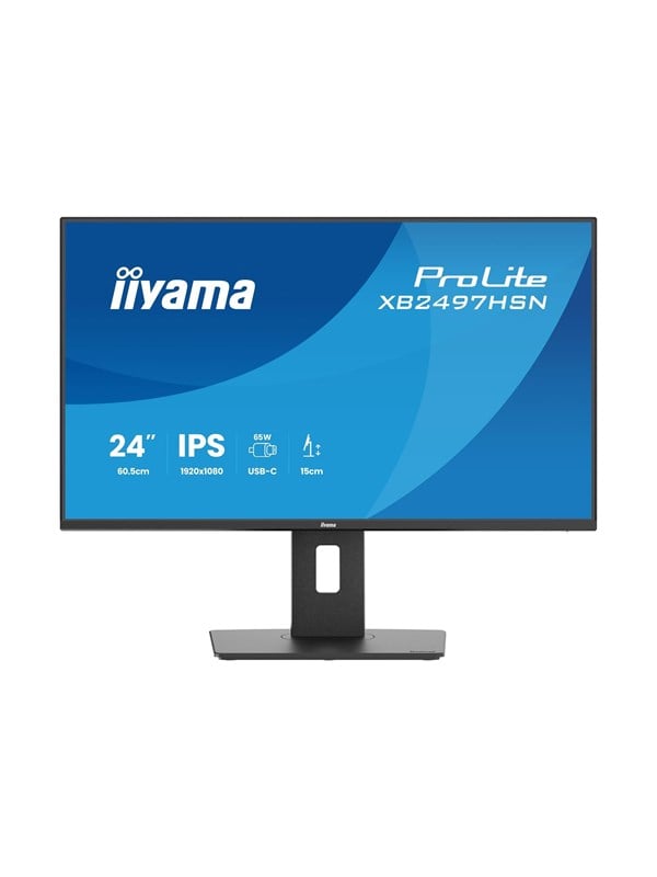 Image of 24" iiyama ProLite XB2497HSN - 1920x1080 (FHD) - 100Hz - IPS - 65W USB-C