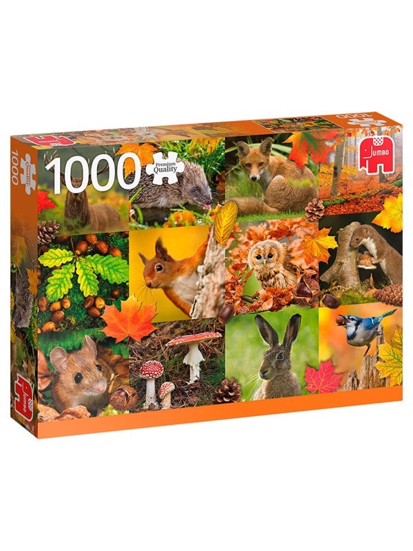 Jumbo Puzzle - Autumn Animals (1000 pcs)