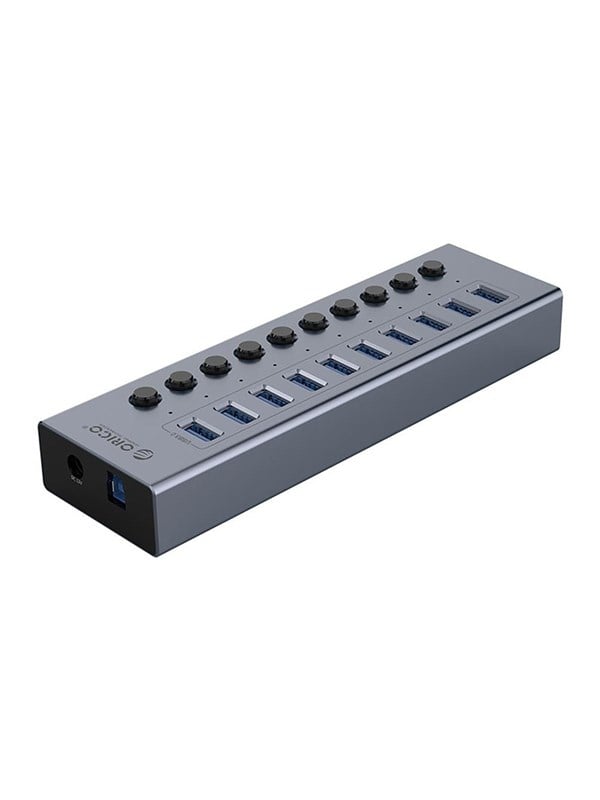 ORICO BT2U3-10AB Hub 10x USB-A 30 with switches - gray USB-Hubs - USB 30 - 10 - Grau