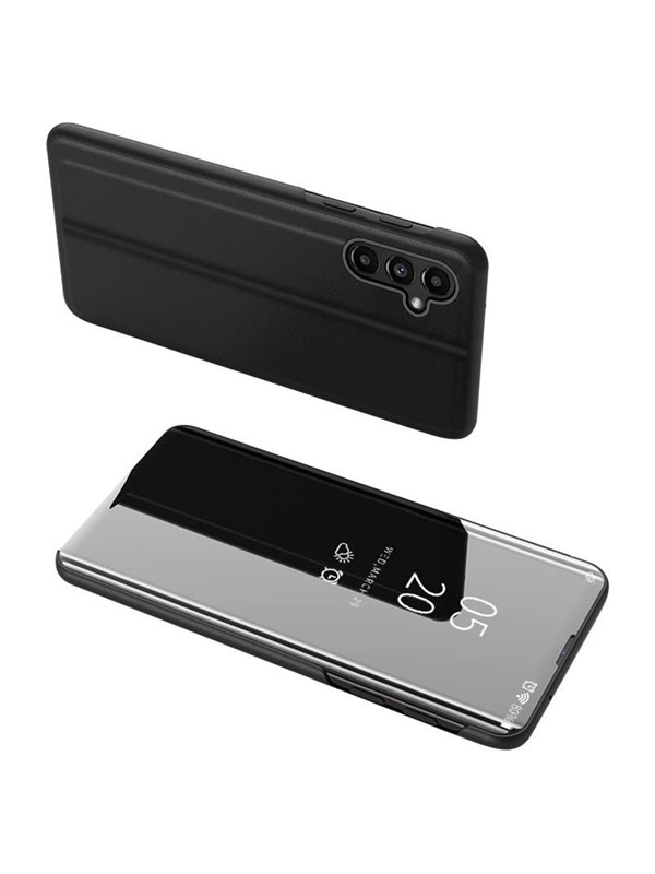 Hurtel Clear View Case Cover for Samsung Galaxy A14 Flip Cover Black