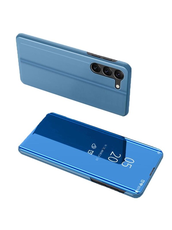 Hurtel Clear View Case Cover for Samsung Galaxy S23+ Flip Cover Blue