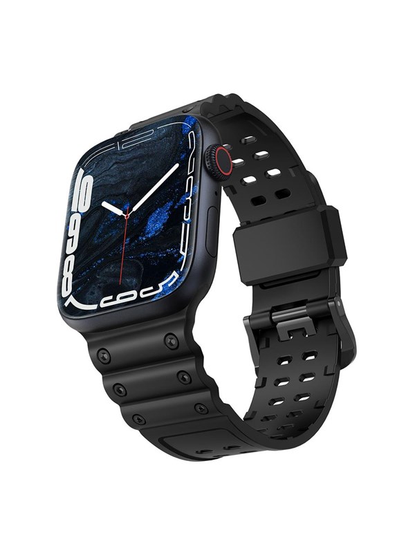 Hurtel Strap Triple Protection for Apple Watch 38 / 40 / 41 mm Bracelet Strap - Black